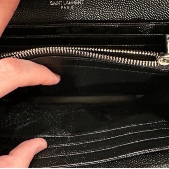 Saint Laurent Cassandre Matelasse Large Flap Wallet Grained Leather (LIKE NEW) - Picture 5 of 10
